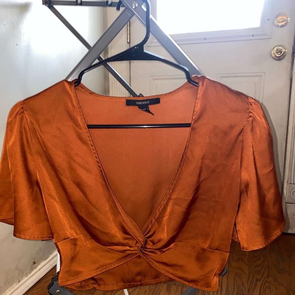 Forever 21 Satin Crop